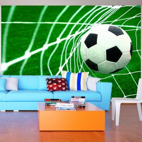 ARTGEIST Sport fototapet med motiv af fodbold i fodboldml p grs (flere strrelser)