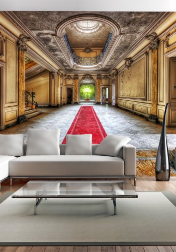 ARTGEIST Arkitektur fototapet med motiv af gammelt slot med marmor tekstur (flere strrelser)