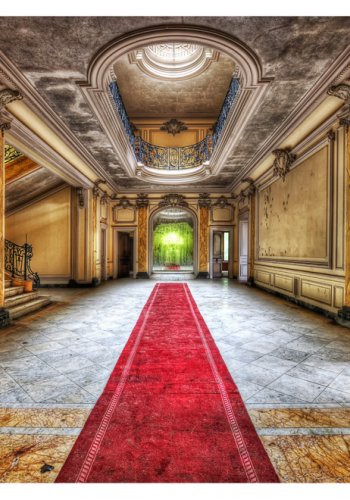 ARTGEIST Arkitektur fototapet med motiv af gammelt slot med marmor tekstur (flere strrelser)