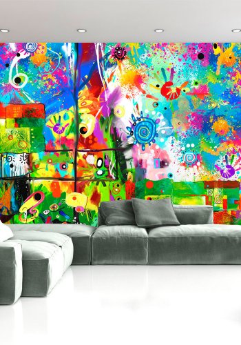 ARTGEIST Fototapet i farverigt kunstnerisk abstrakt mnster (flere strrelser)