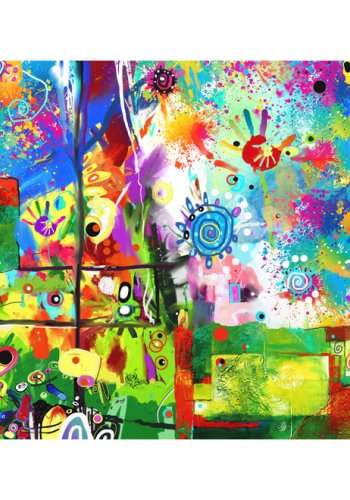 ARTGEIST Fototapet i farverigt kunstnerisk abstrakt mnster (flere strrelser)