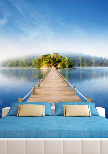 ARTGEIST Fototapet med motiv af bro over vand til magisk og mystisk  (flere strrelser)