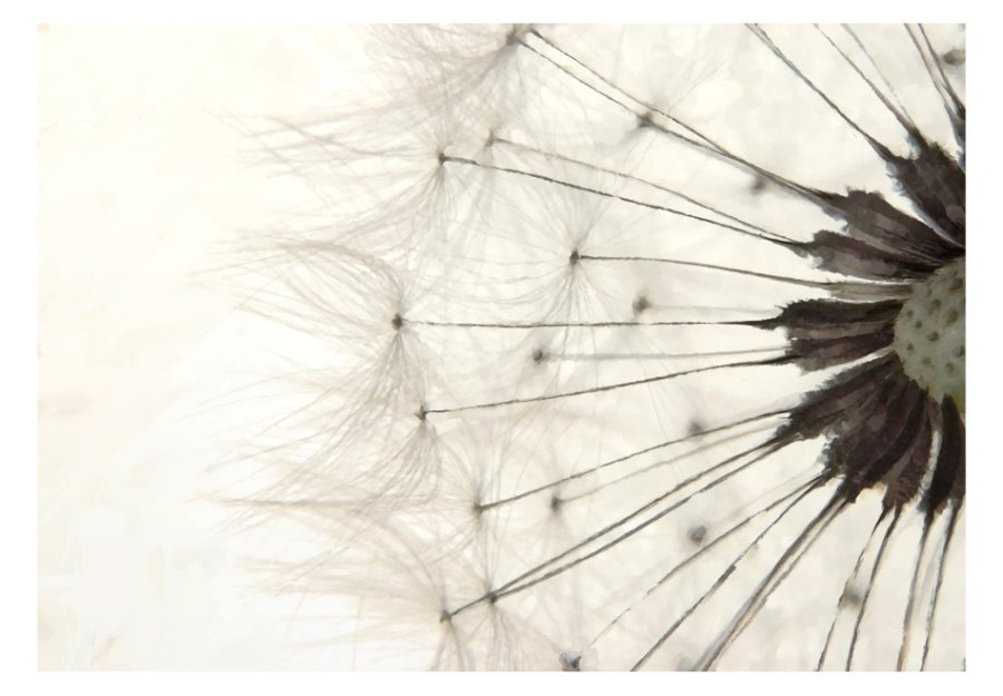 ARTGEIST Natur fototapet med nrbillede af hvid mlkebtte p lys beige baggrund (flere strrelser)