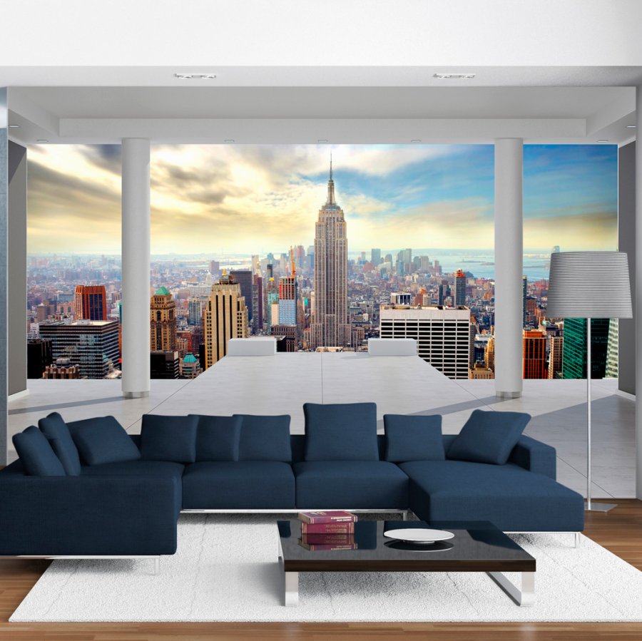 ARTGEIST Fototapet med motiv af terrasse med udsigt over New York (flere strrelser)