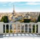 ARTGEIST Fototapet med motiv af altan med udsigt over Paris og Eiffeltrnet (flere strrelser)