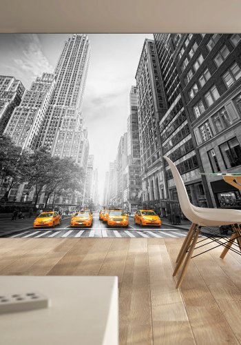 ARTGEIST Fototapet af gule taxier i New York - New York (flere strrelser)