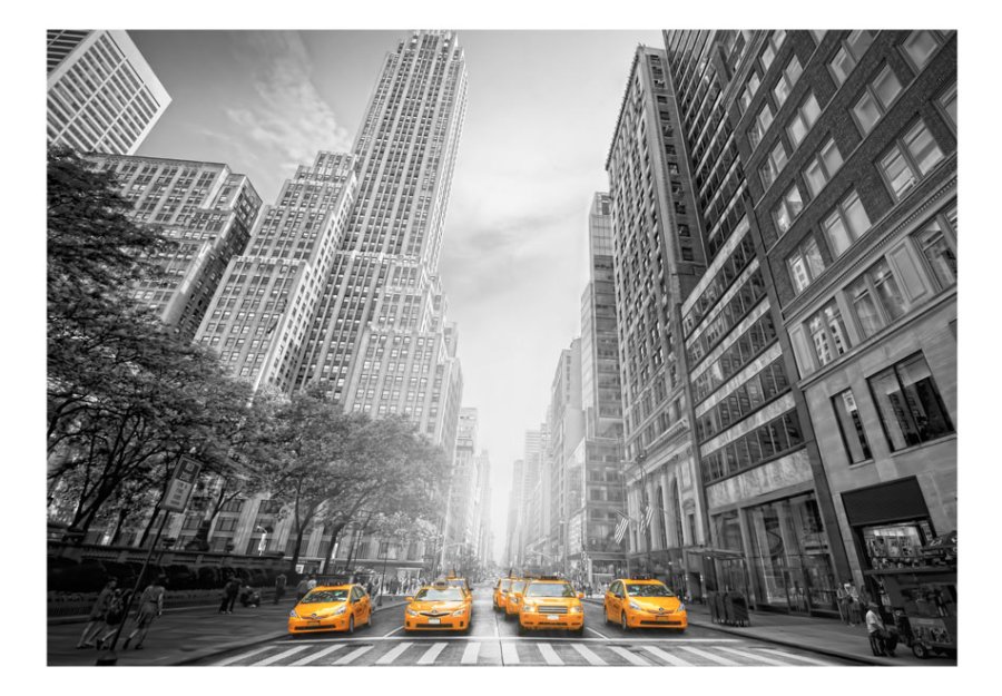 ARTGEIST Fototapet af gule taxier i New York - New York (flere strrelser)