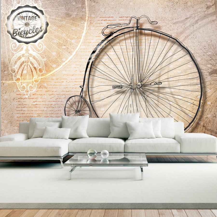ARTGEIST Fototapet af gammel vintage cykel - Vintage bicycles (flere strrelser)