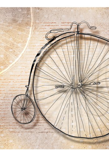 ARTGEIST Fototapet af gammel vintage cykel - Vintage bicycles (flere strrelser)