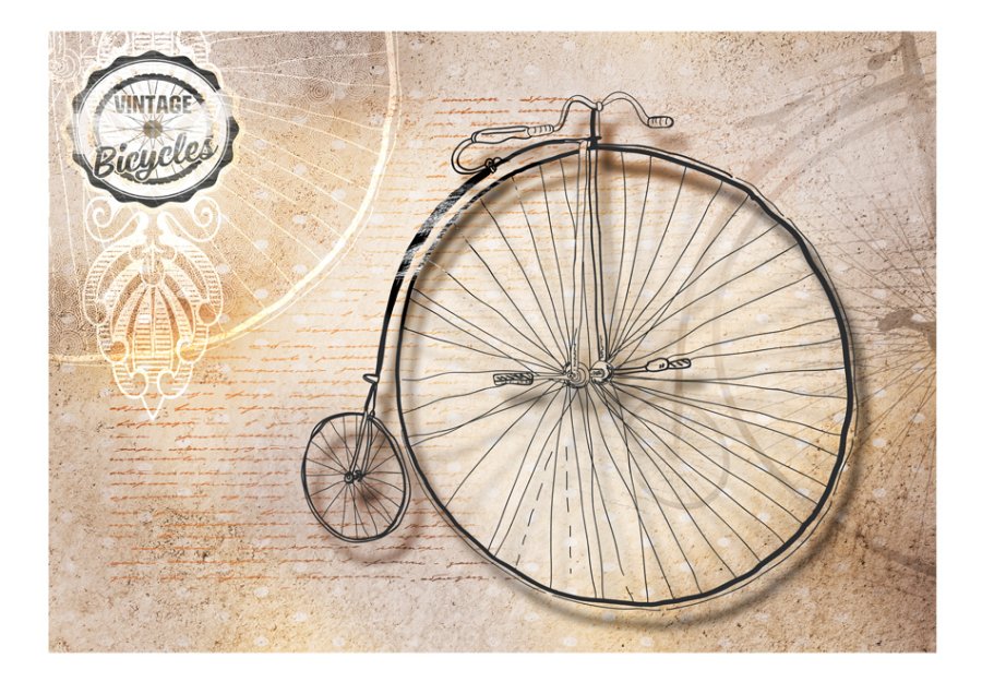 ARTGEIST Fototapet af gammel vintage cykel - Vintage bicycles (flere strrelser)