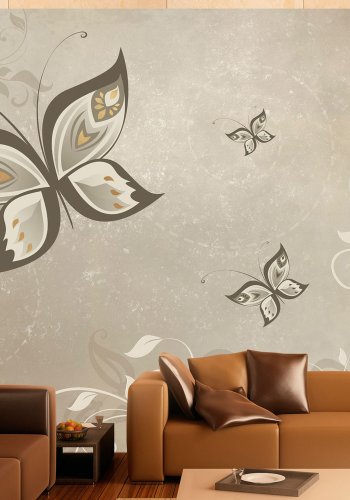 ARTGEIST Fototapet med sommerfugl og abstrakt grafisk mnster (flere strrelser)