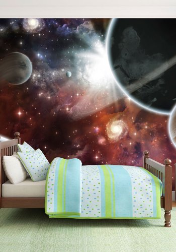 ARTGEIST Astronomi fototapet med motiv af stjerner og planeter i solsystemet (flere strrelser)