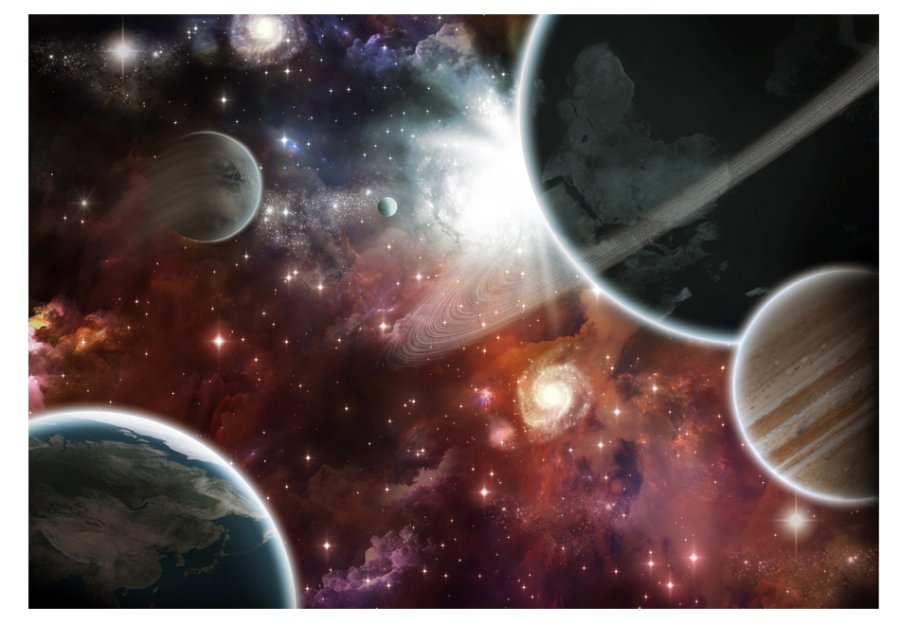ARTGEIST Astronomi fototapet med motiv af stjerner og planeter i solsystemet (flere strrelser)