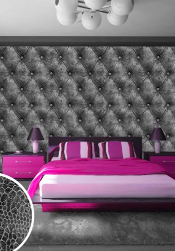 ARTGEIST Fototapet med grt geometrisk mnster og mbelstof look (flere strrelser)