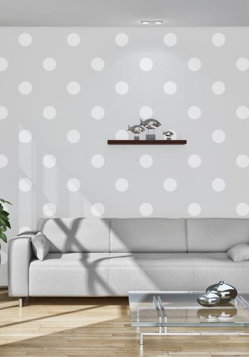 ARTGEIST Fototapet med hvide prikker i flot mnster p gr baggrund (flere strrelser)