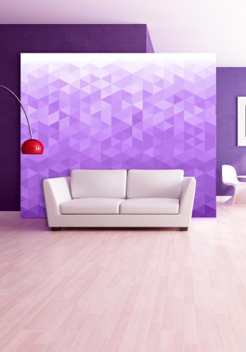 ARTGEIST Fototapet med grafisk mnster af geometriske figurer i lilla nuancer (flere strrelser)