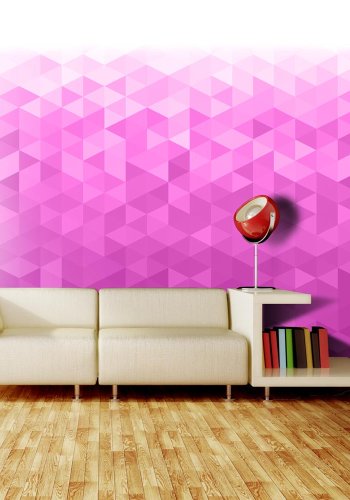 ARTGEIST Fototapet med grafisk mnster af geometriske figurer i pink nuancer (flere strrelser)