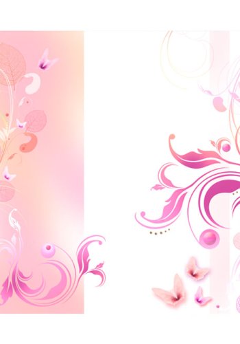 ARTGEIST - Fototapet i rolige nuancer med blomster og sommerfugle - Flere strrelser