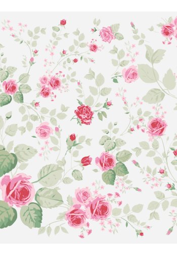 ARTGEIST - Blomstret fototapet med rde roser - Flere strrelser