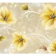 ARTGEIST - Fototapet med gule blomster p beige baggrund - Flere strrelser