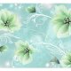 ARTGEIST - Fototapet med grnne blomster p lys bl baggrund - Flere strrelser