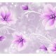 ARTGEIST - Fototapet med lilla blomster p violet baggrund - Flere strrelser