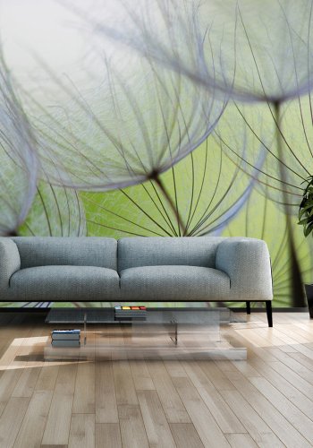 ARTGEIST - Fototapet med blomster p grn baggrund - Flere strrelser