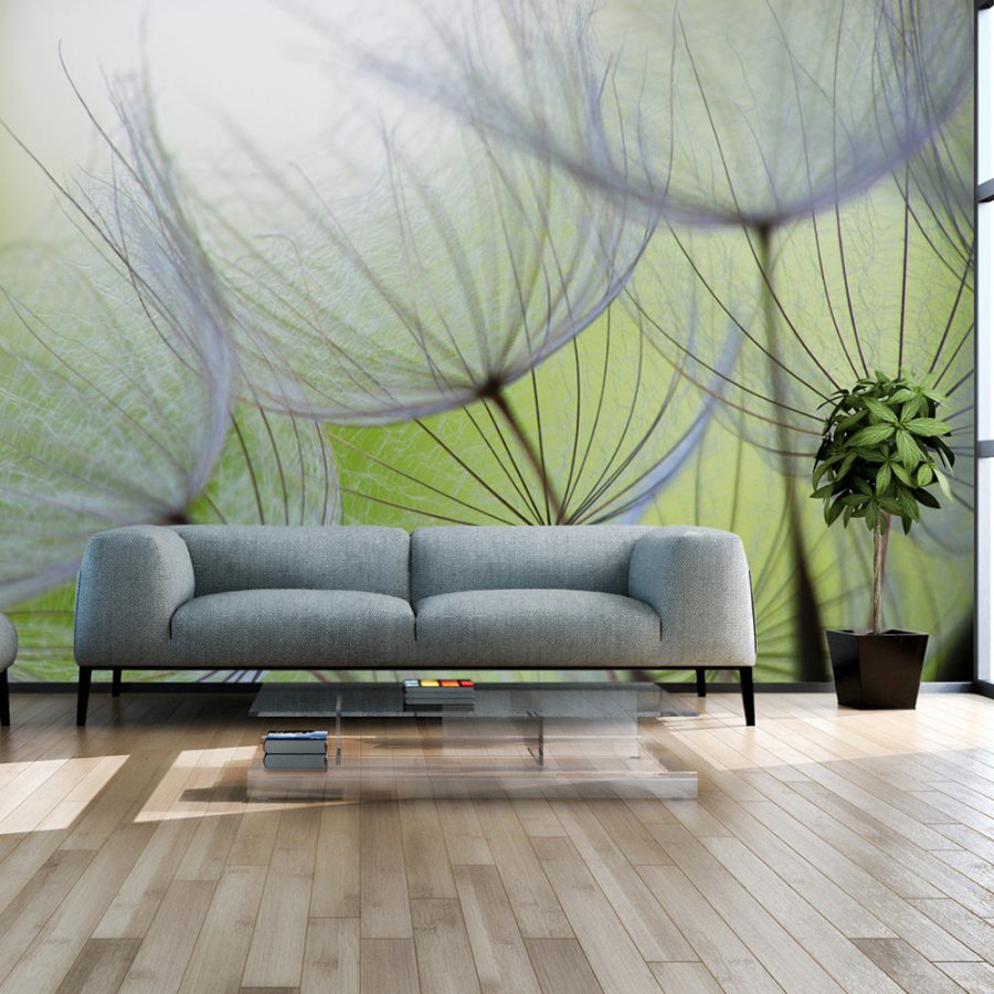 ARTGEIST - Fototapet med blomster p grn baggrund - Flere strrelser