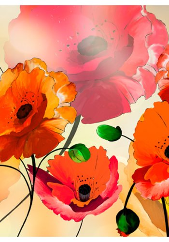 ARTGEIST - Fototapet med kunstneriske valmuer - Flere strrelser