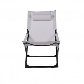 VENTURE DESIGN Seville liggestol, foldbar, m. pude - gr PVC polyester og sort aluminium