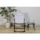 VENTURE DESIGN Seville liggestol, foldbar, m. pude - gr PVC polyester og sort aluminium