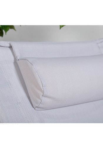 VENTURE DESIGN Seville liggestol, foldbar, m. pude - gr PVC polyester og sort aluminium