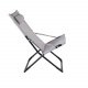 VENTURE DESIGN Seville liggestol, foldbar, m. pude - gr PVC polyester og sort aluminium