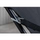 VENTURE DESIGN Seville liggestol, foldbar, m. pude - sort PVC polyester og aluminium
