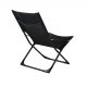 VENTURE DESIGN Seville liggestol, foldbar, m. pude - sort PVC polyester og aluminium