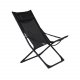 VENTURE DESIGN Seville liggestol, foldbar, m. pude - sort PVC polyester og aluminium