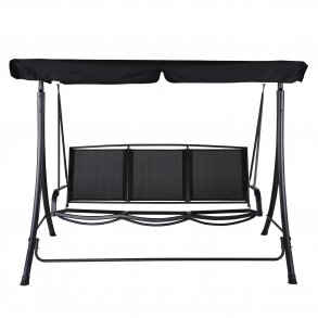 VENTURE DESIGN Madras 3 pers. hngekje - sort textilene, PVC, polyester og aluminium