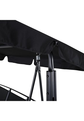 VENTURE DESIGN Madras 3 pers. hngekje - sort textilene, PVC, polyester og aluminium