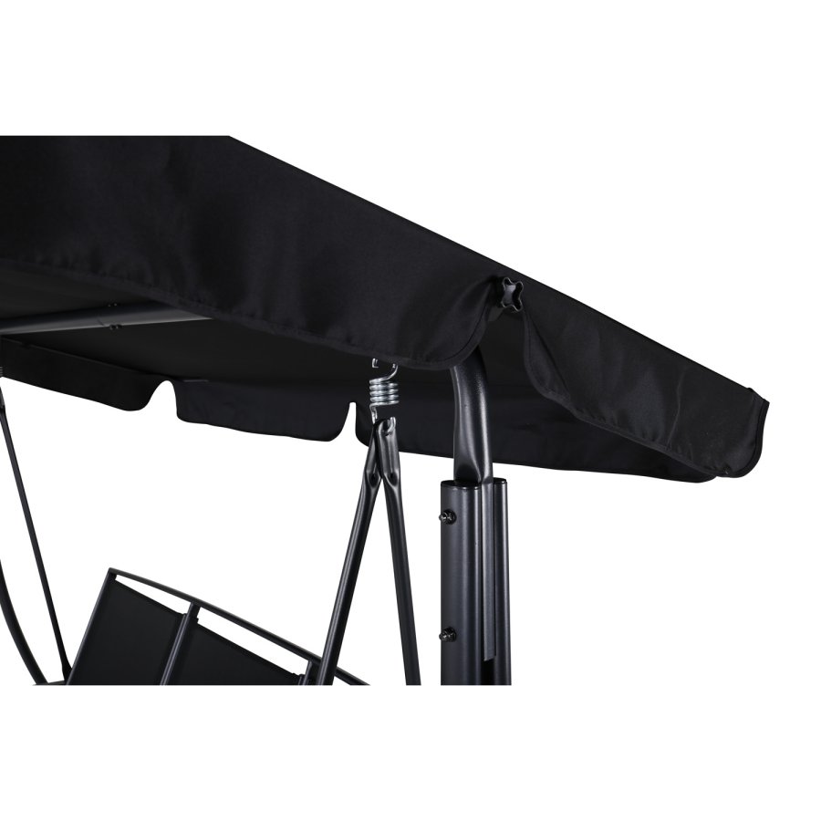 VENTURE DESIGN Madras 3 pers. hngekje - sort textilene, PVC, polyester og aluminium