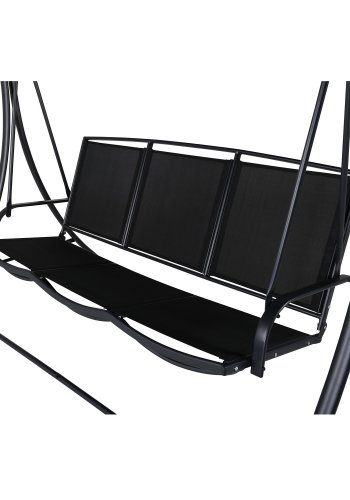 VENTURE DESIGN Madras 3 pers. hngekje - sort textilene, PVC, polyester og aluminium