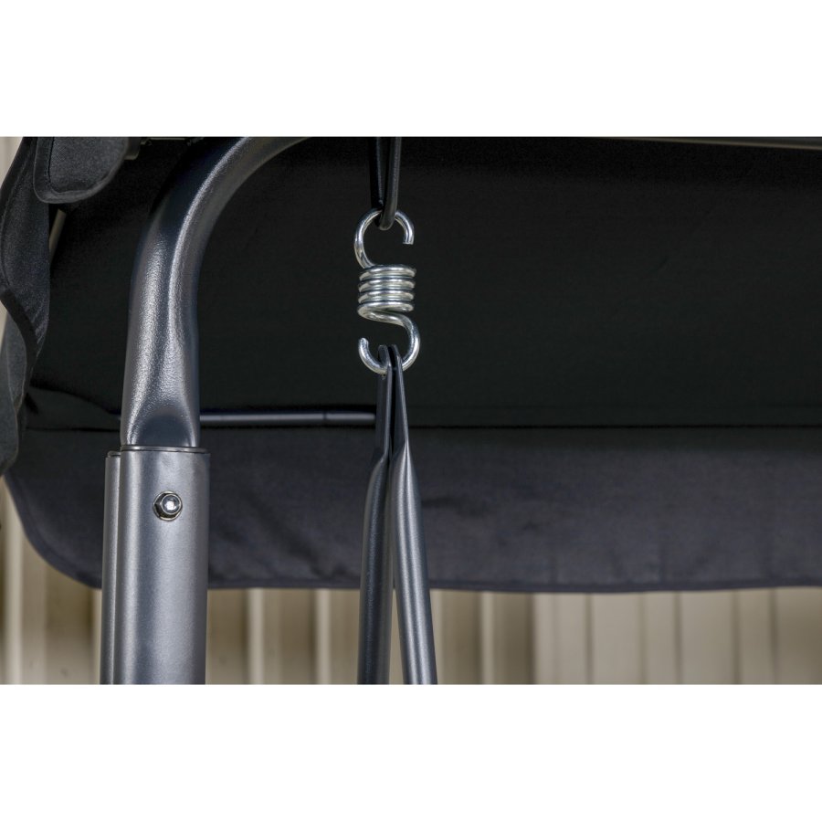 VENTURE DESIGN Madras 3 pers. hngekje - sort textilene, PVC, polyester og aluminium