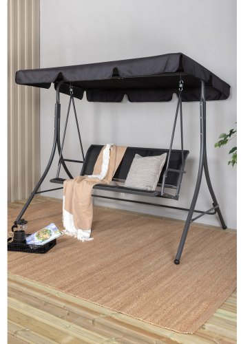 VENTURE DESIGN Montreal 3 pers. hngekje - sort textilene, PVC, polyester og aluminium