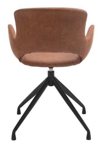HOUSE OF SANDER Luna spisebordsstol, m. armln og drejefunktion - cuoio mikrofiber