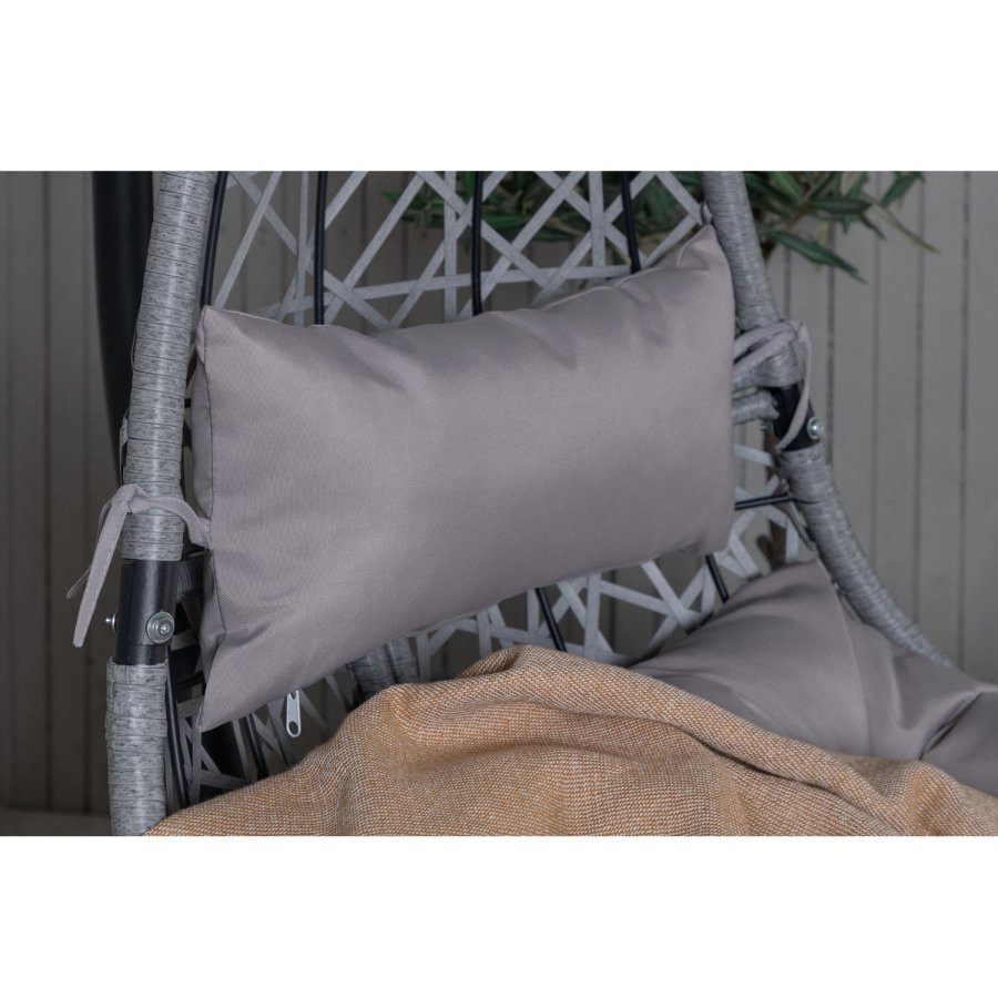 VENTURE DESIGN Edinburgh hngestol, m. hynde - gr polyester og polyrattan, sort aluminium