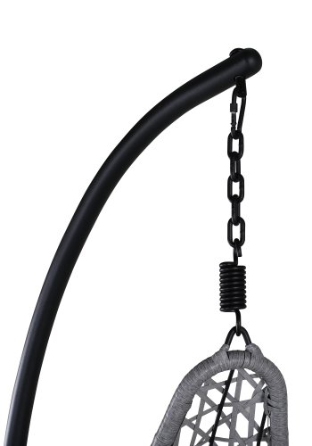 VENTURE DESIGN Edinburgh hngestol, m. hynde - gr polyester og polyrattan, sort aluminium