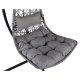 VENTURE DESIGN Edinburgh hngestol, m. hynde - gr polyester og polyrattan, sort aluminium