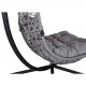 VENTURE DESIGN Edinburgh hngestol, m. hynde - gr polyester og polyrattan, sort aluminium