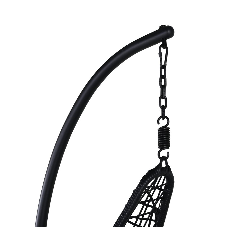 VENTURE DESIGN Edinburgh hngestol, m. hynde - gr polyester, sort polyrattan og aluminium