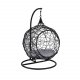 VENTURE DESIGN Lexi hngestol, mini - gr polyester, sort polyrattan og aluminium