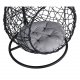 VENTURE DESIGN Lexi hngestol, mini - gr polyester, sort polyrattan og aluminium